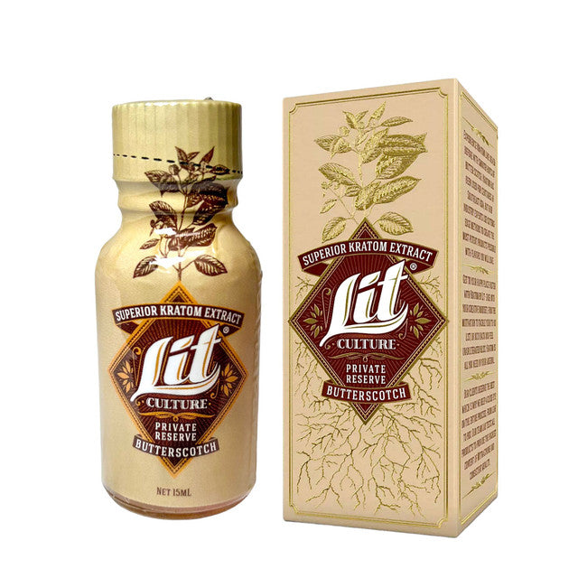 Lit Culture - Kratom Extract Shot Butterscotch 15ml - Box of 12 - MK Distro