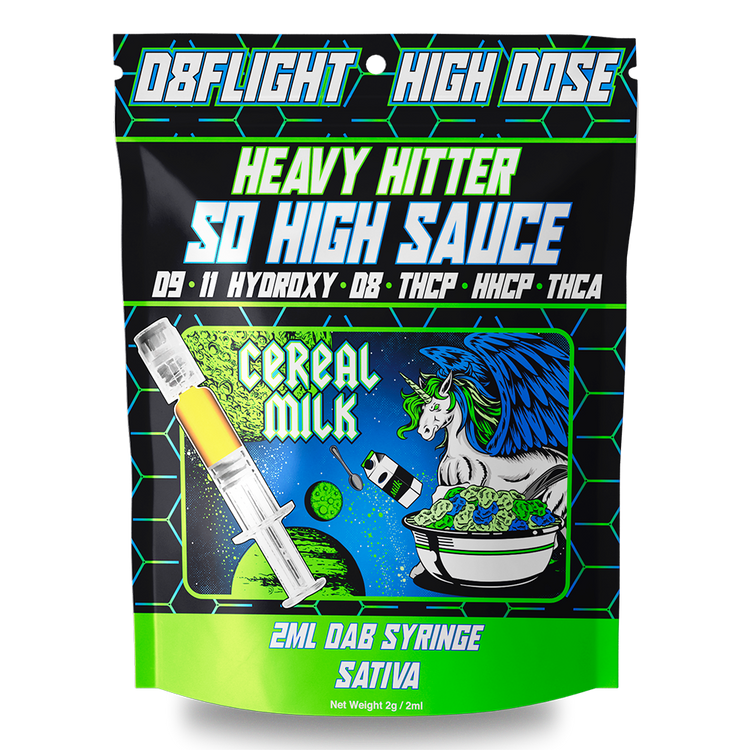D8Flight - Heavy Hitter So High Sauce (D8 + THCP + HHCP + 11HYDROXY + THCA) - Dab Syringe (2mL) - MK Distro