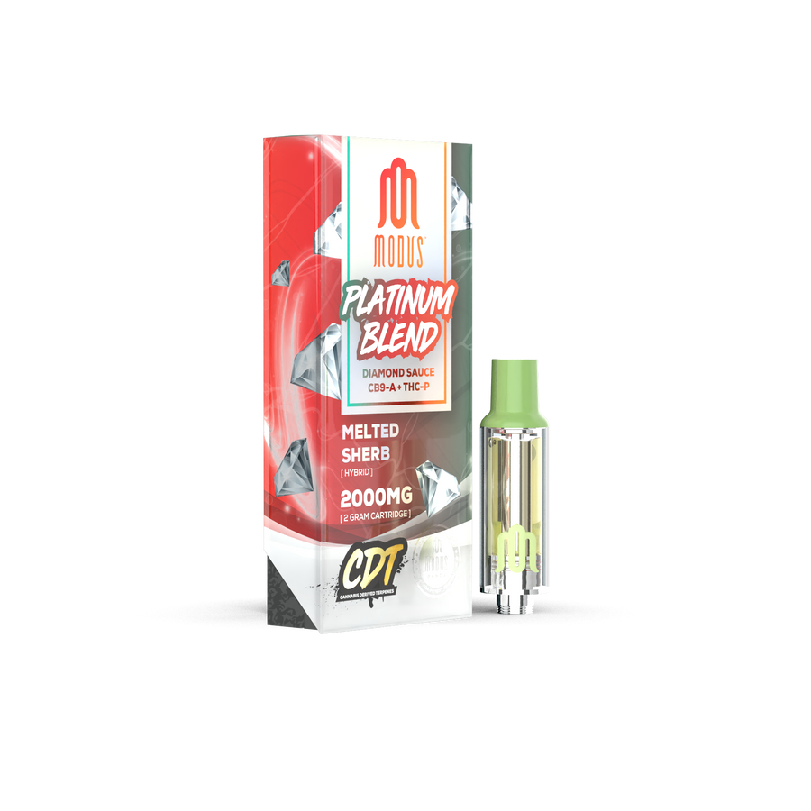 MODUS - Platinum Blend CDT Diamond Sauce (CB9-A+THC-P) - Hemp Cartridges (2g x 5) - MK Distro