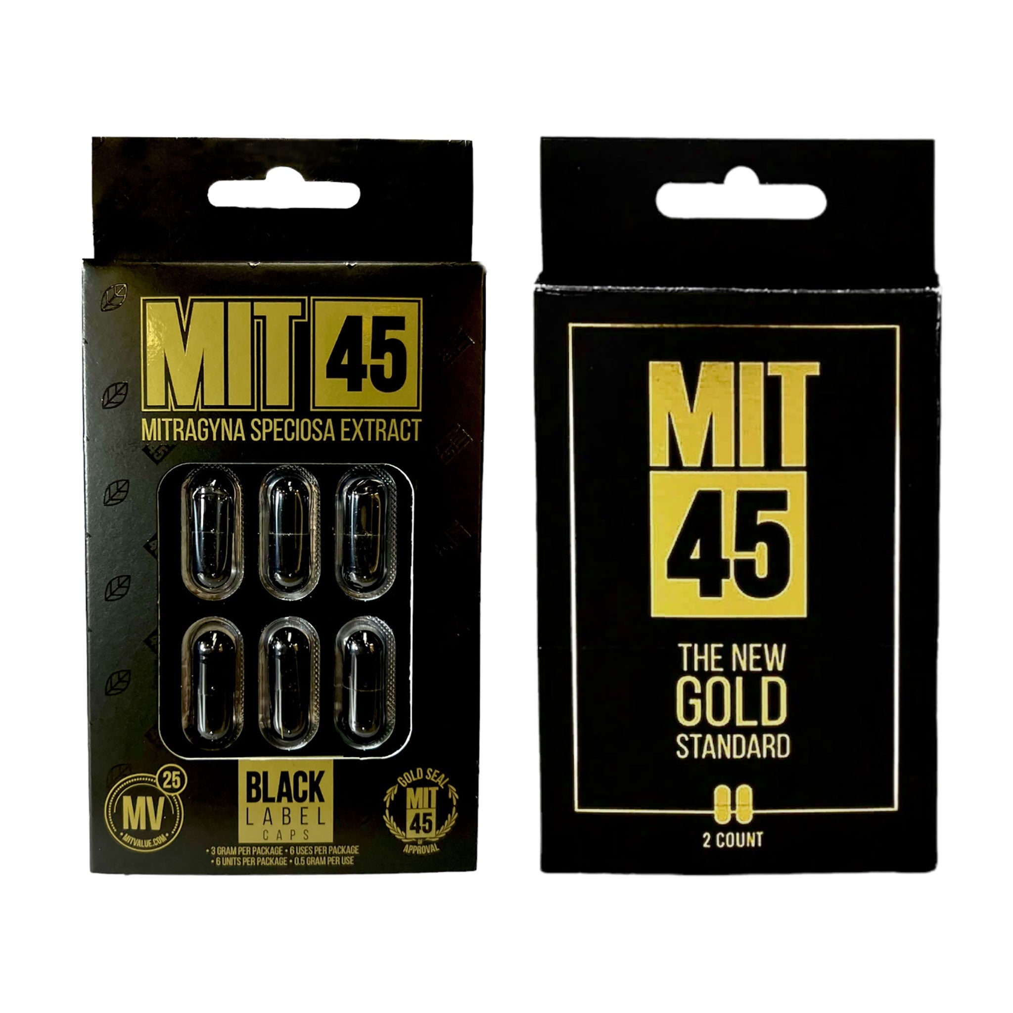 MIT45 - The New Gold Standard - Kratom Capsules (6ct x 12) - MK Distro