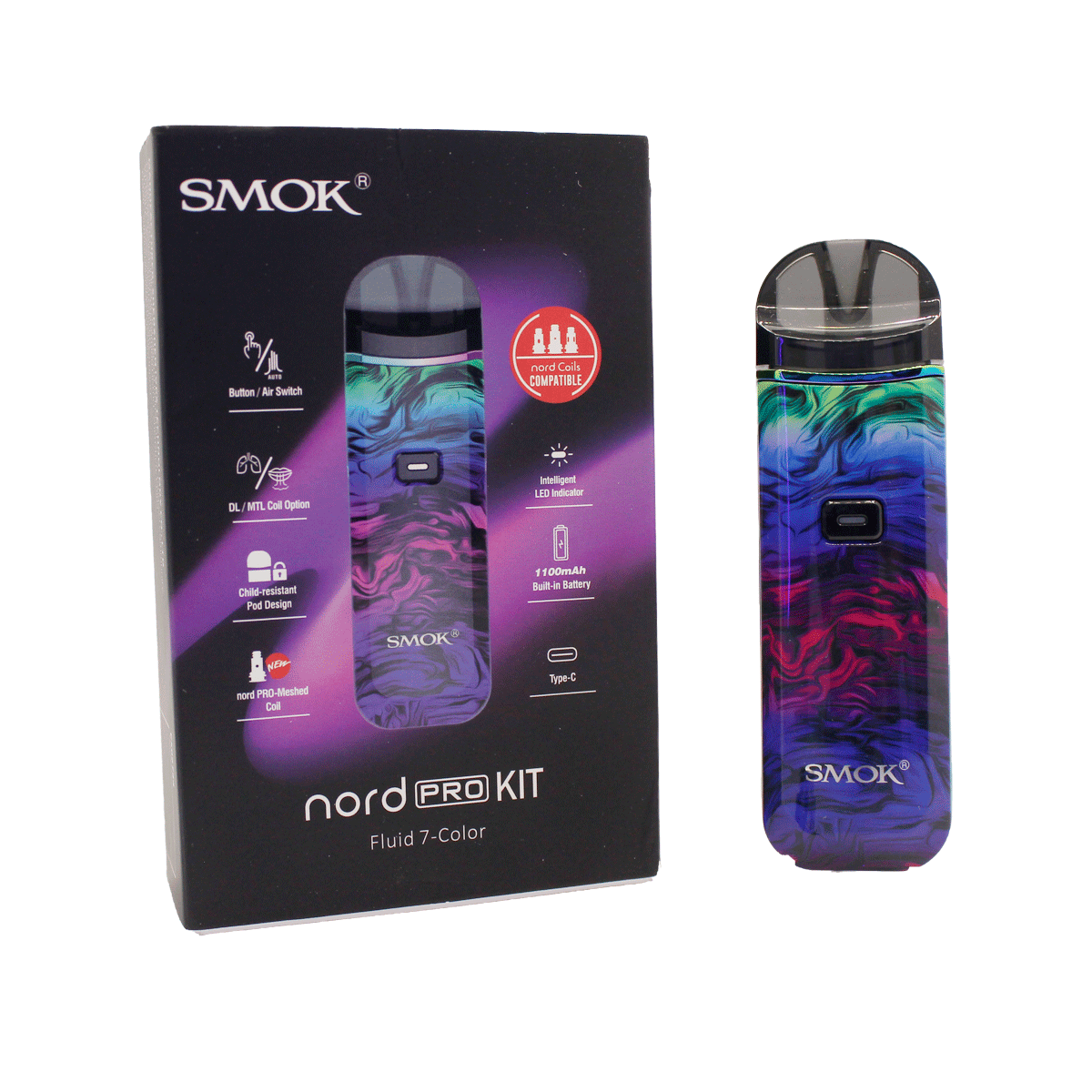 Smok - Nord Pro Kit 1100mAh - Pod Systems (25W x 1) - MK Distro