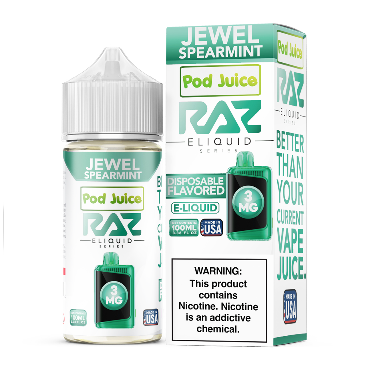 Raz x Pod Juice - Premium E-Liquid (100mL / 3mg)