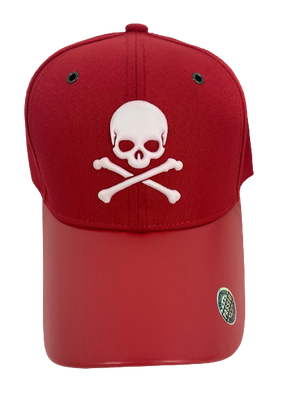 Adjustable Baseball Hat - Skull (Red) - MK Distro