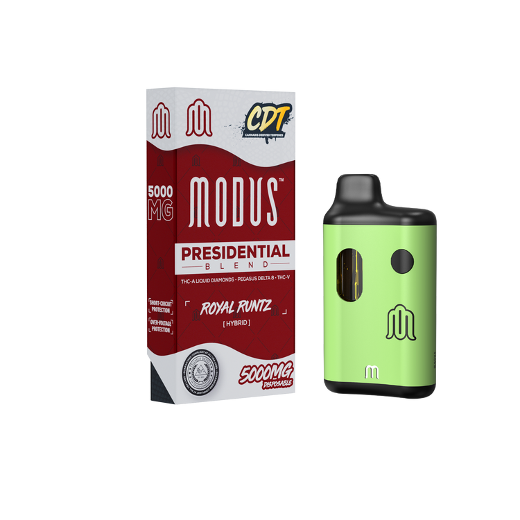 MODUS - CDT Presidential Blend (THC-A Liquid Diamond + Pegasus D8 + THC V) - Hemp Disposable (5g x 5) - MK Distro