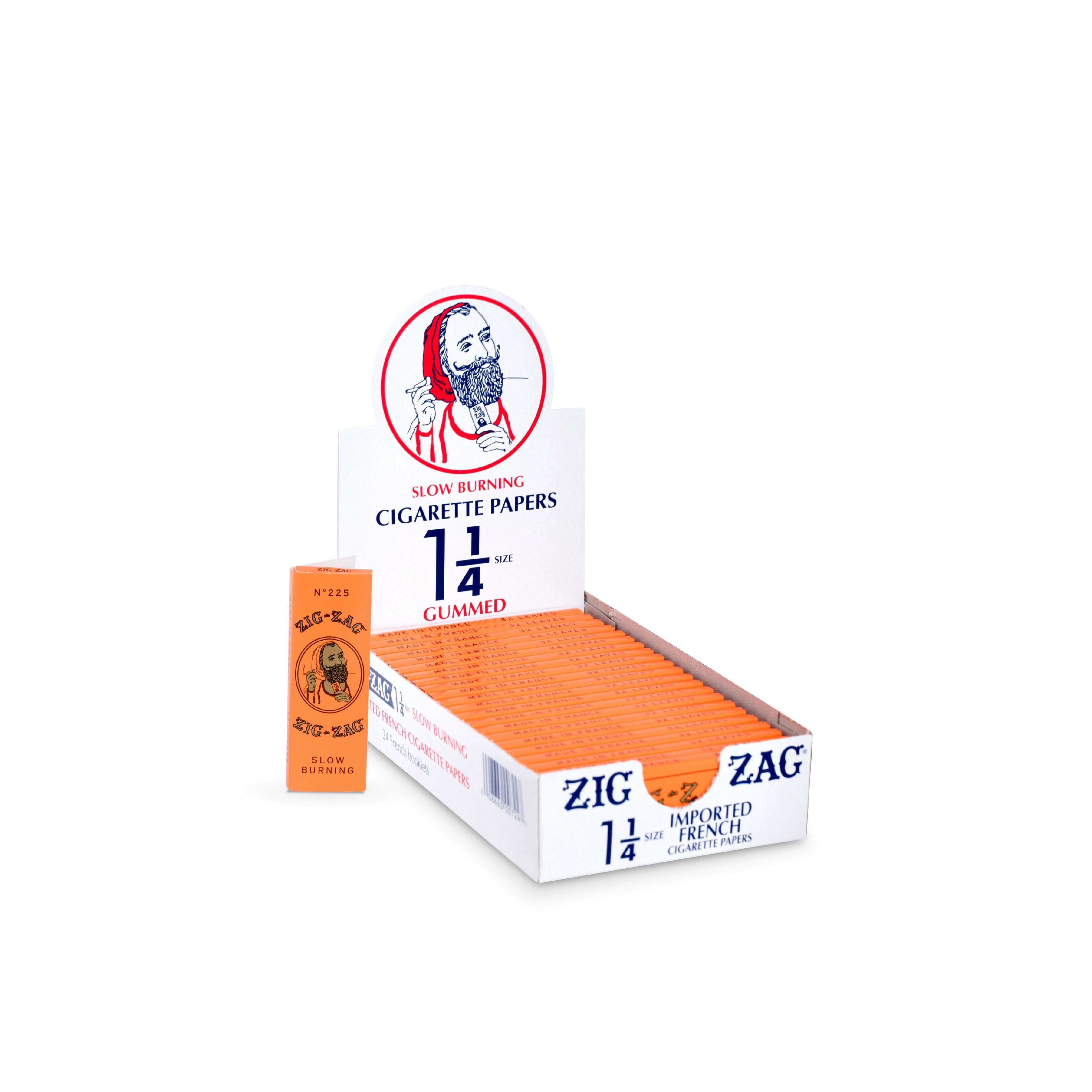 Zig Zag - 1 1/4 Size French Orange - Rolling Papers (24 x 32 Papers) - MK Distro