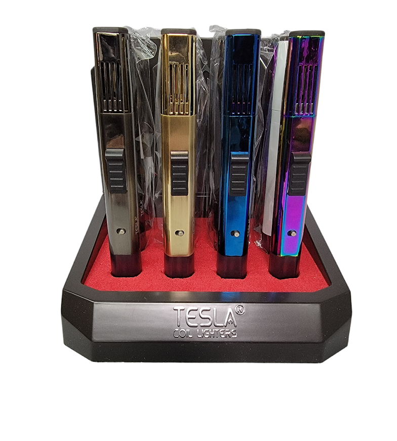 Tesla Coil - Wand Design (61634-T) - Single Flame Refillable Lighters (Box of 12)