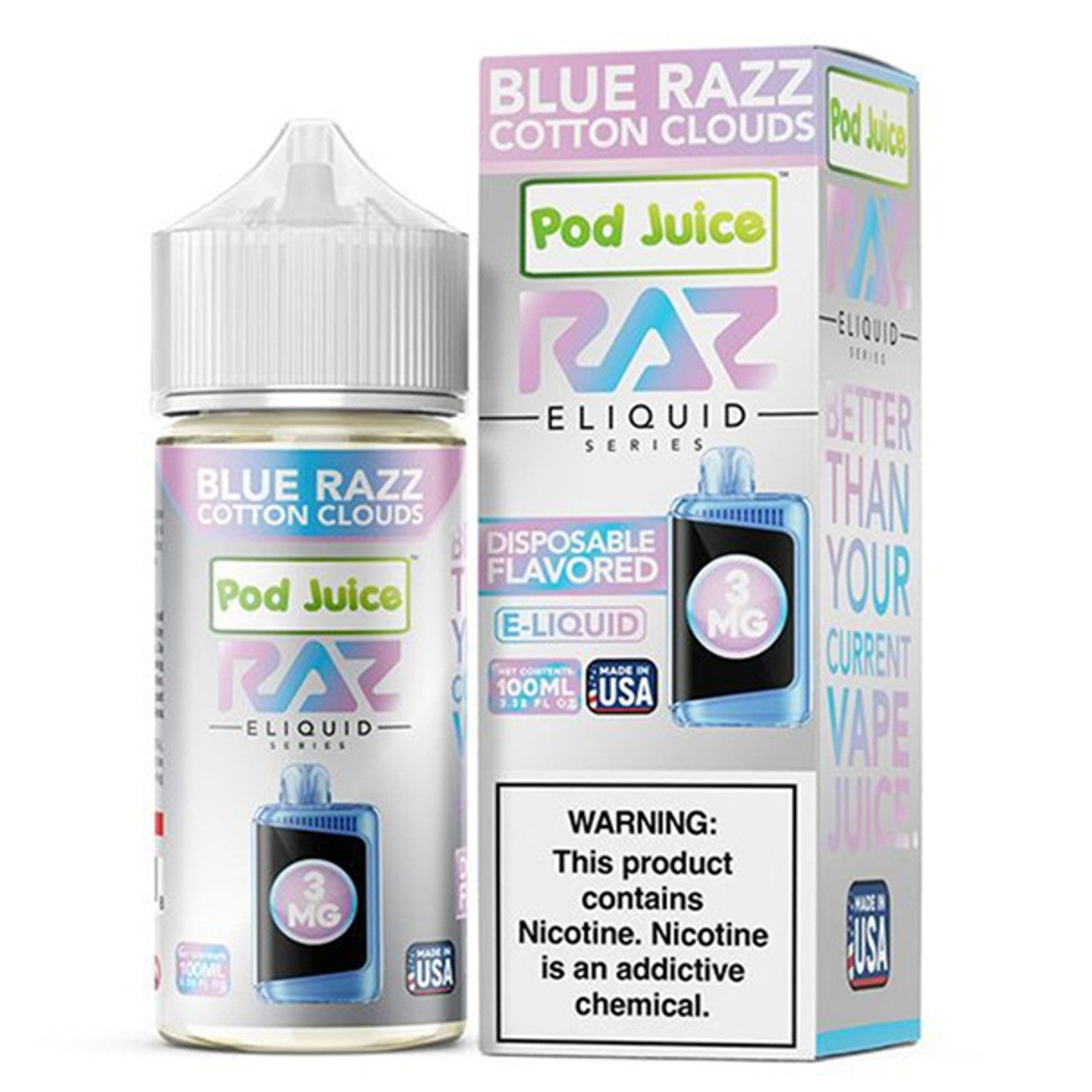 Raz x Pod Juice - Premiun E-Liquid (100mL / 3mg)