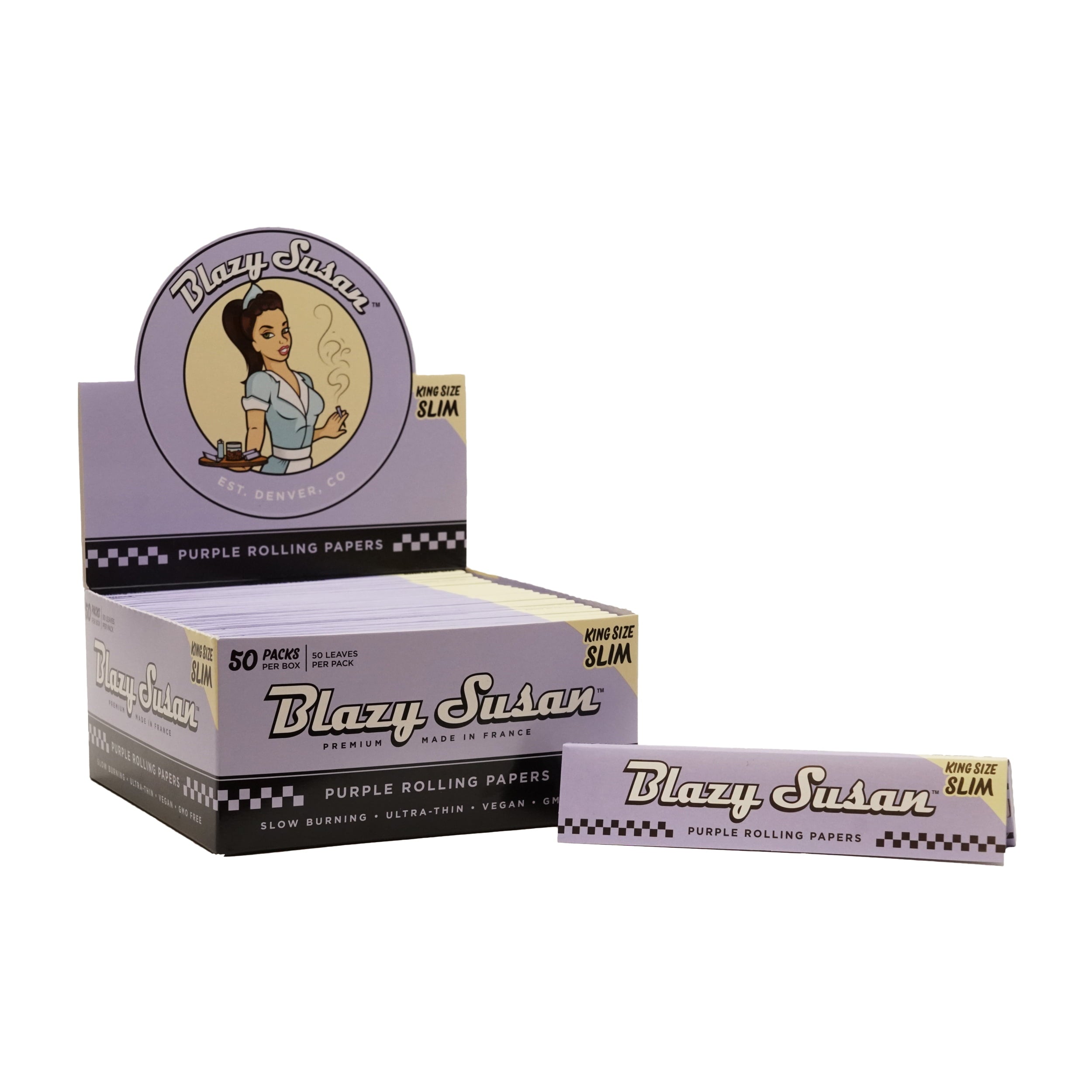 Blazy Susan - King Size Slim Rolling Papers (50 x 50 Leaves)