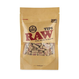 RAW - Pre-Rolled Herbal tips - Filters, Tips & Tubes (Bag of 200) - MK Distro