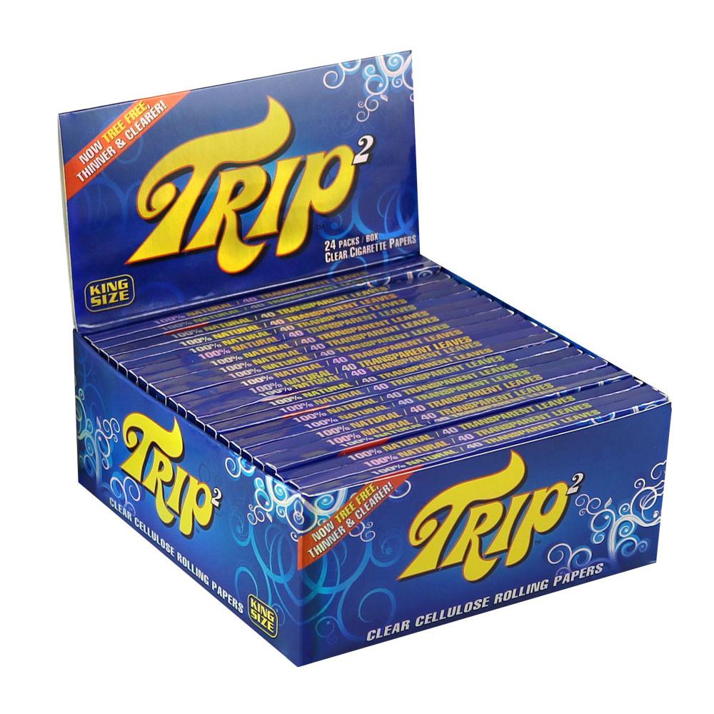 Trip 2 - King Size Clear - Rolling Papers (24 x 40 Papers) - MK Distro