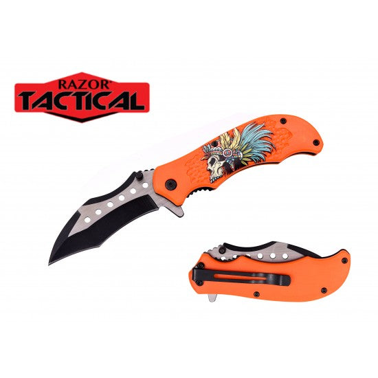 Spring Assist Pocket Knife ABS Handle (120/12/13*10*17/40) -RT-7125 - MK Distro