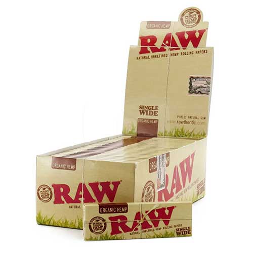 RAW - Organic Hemp Single Wide - Rolling Papers (25 x 100 Papers) - MK Distro