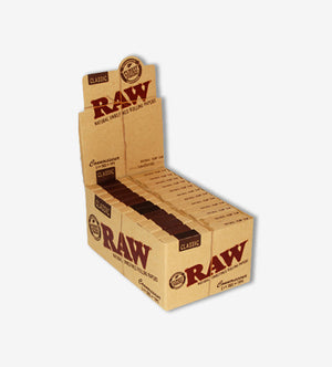 RAW - Connoisseur 1 1/4 Size + Tips - Rolling Papers (24 x 50 papers x 16 tips) - MK Distro