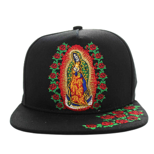 Adjustable Baseball Hat - Guadalupe (Solid Black) - MK Distro