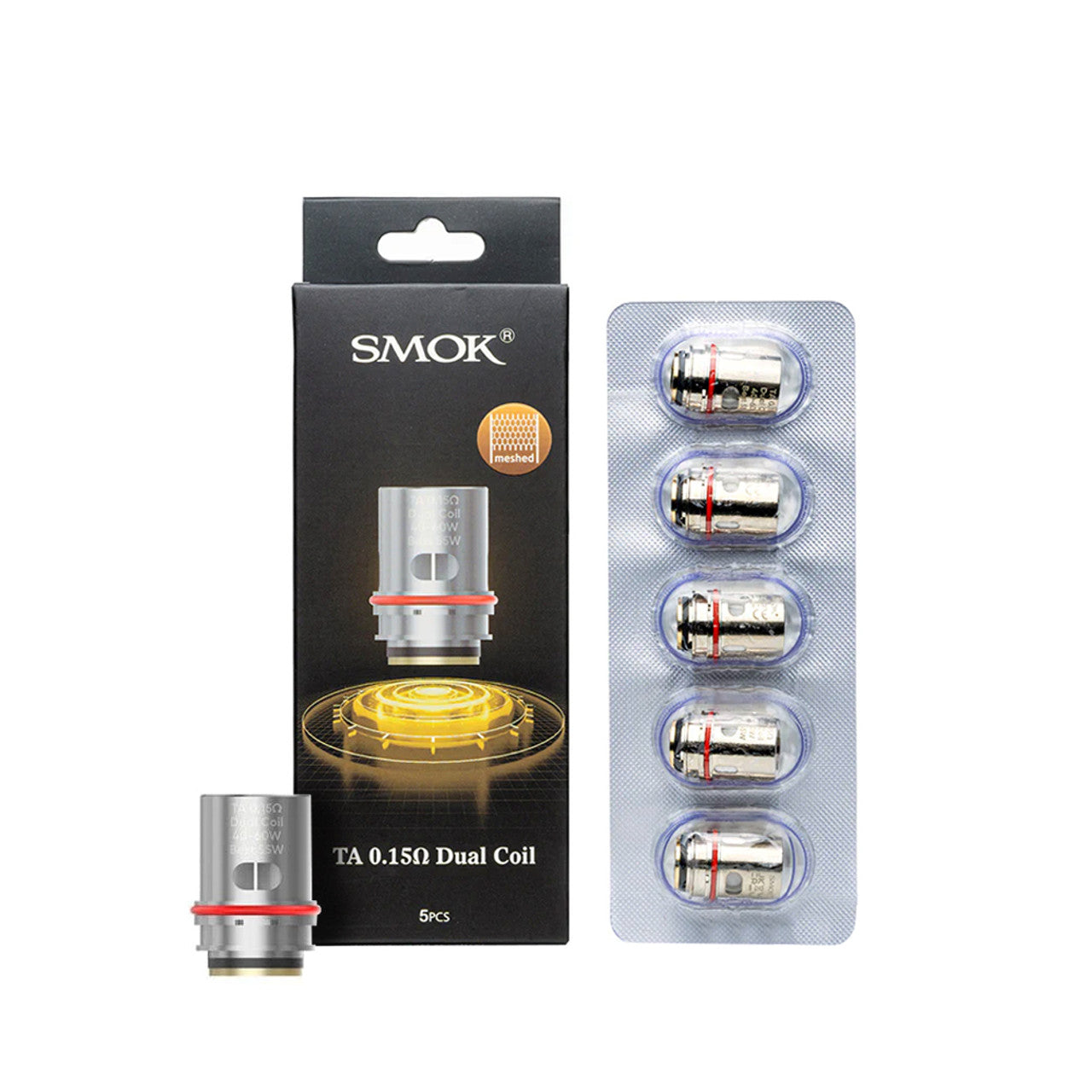 Smok - TA Meshed 0.15Ω 60W Dual Coil - Coils (Box of 5) - MK Distro
