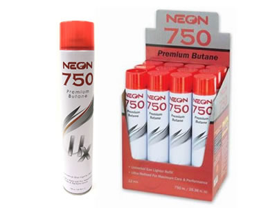 Neon 750mL premium Butane - Universal Gas Lighter Liquid (12 x 750mL) - MK Distro