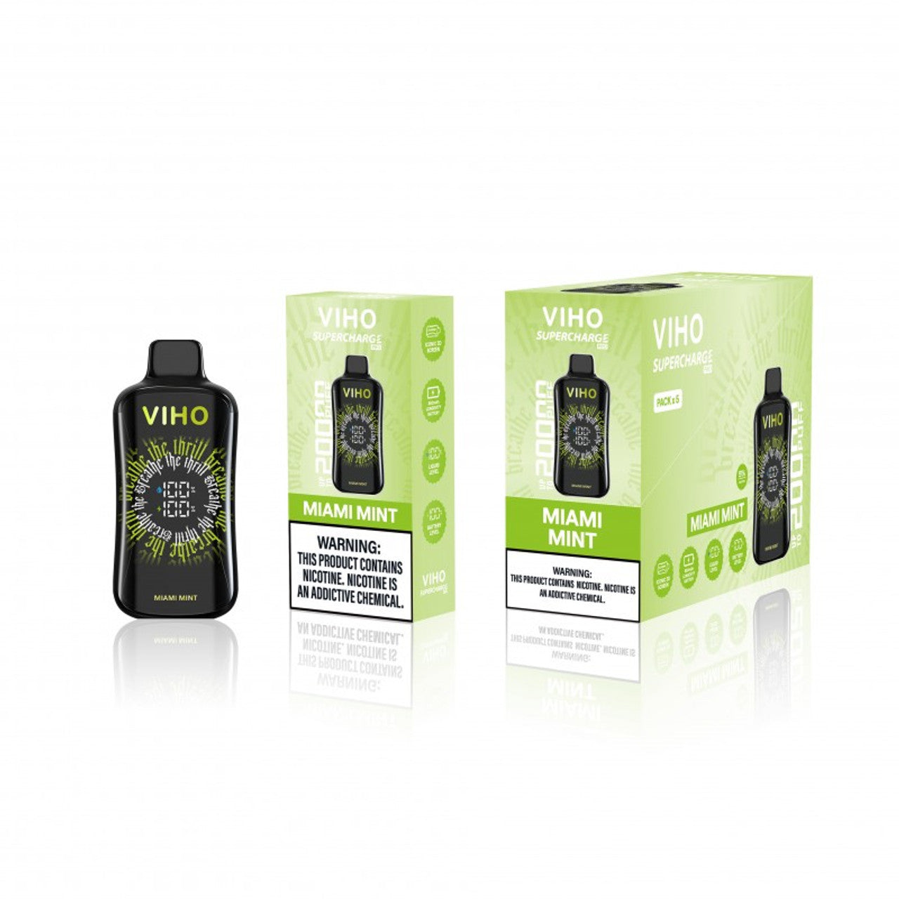 VIHO - Supercharge Pro Disposable Vape (5% - 20,000 Puffs) - Box of 5