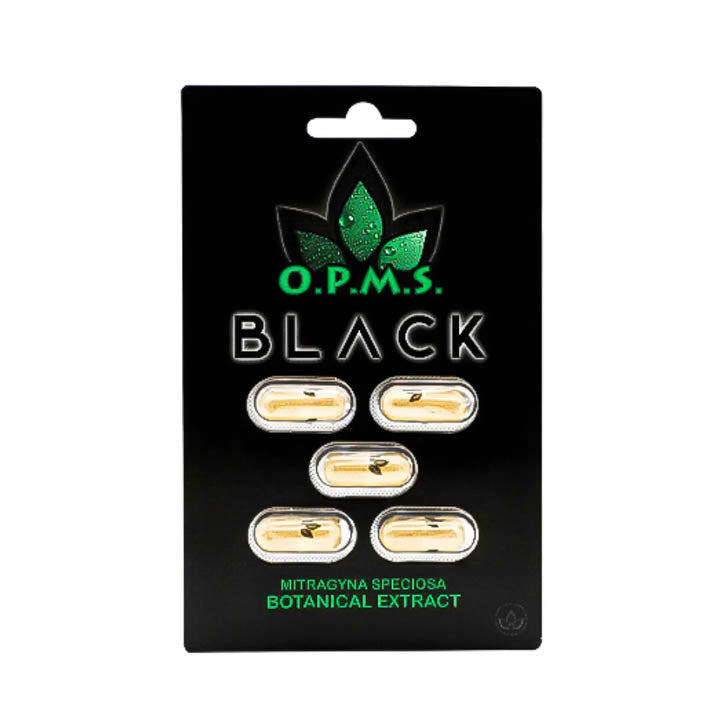 OPMS Black Capsules - Kratom Capsules (5ct x 10)