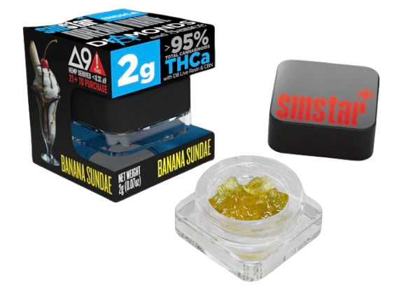 SinStar -  (THC-A+D8+LiveResin+CBN) Delta Dabs - (2g)