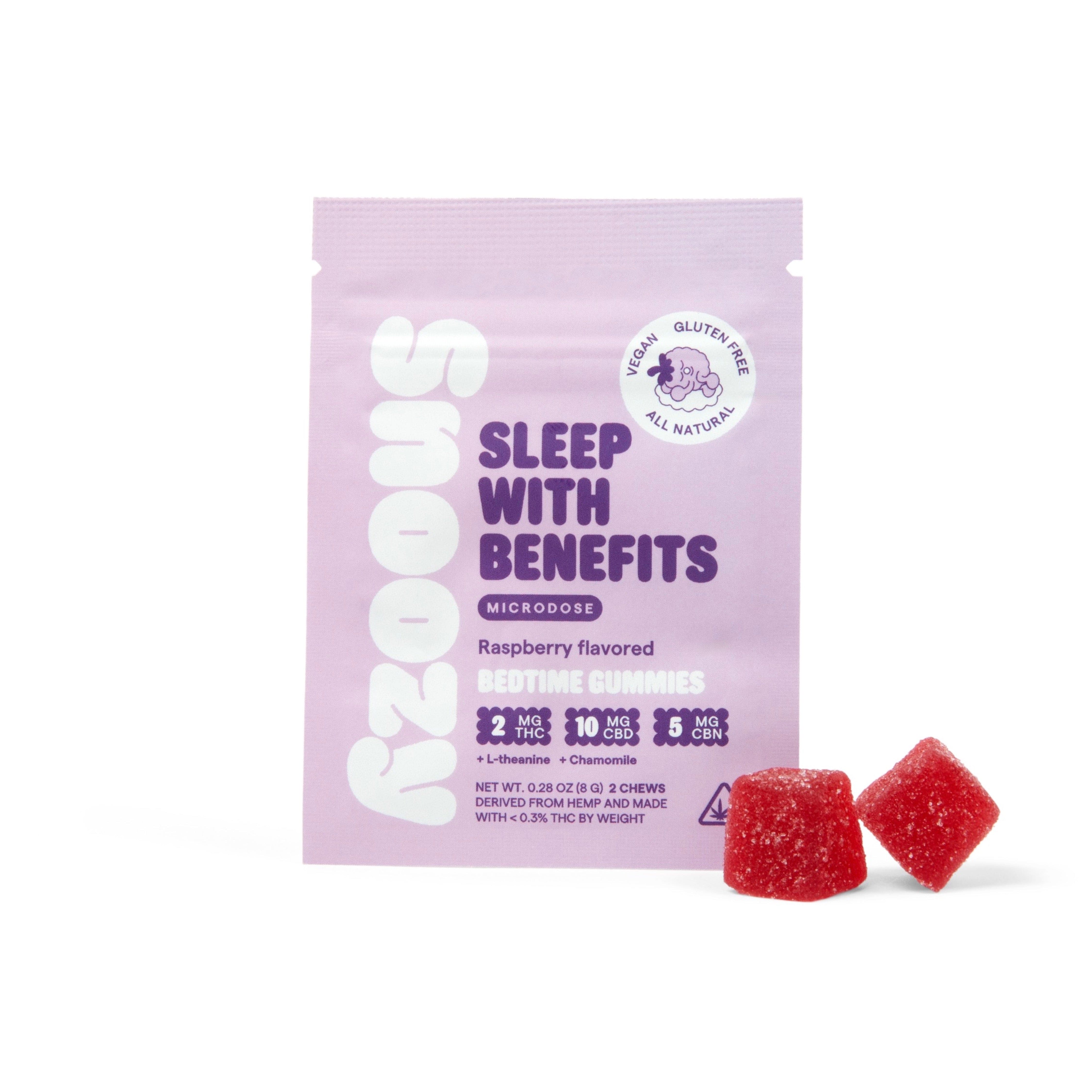 Snoozy -Sleep With Benefits ( Microdose BedTime Gummies 2mg THC + 10mg CBD + 5mg CBN) - Box of 20