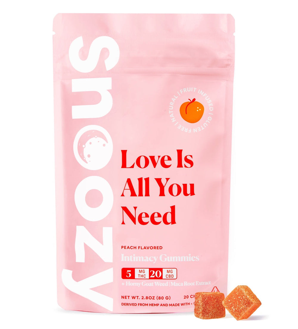 Snoozy - Love is All You Need (Intimacy Gummies - 5mg THC + 20mg CBD) - Pack of 20 Gummies