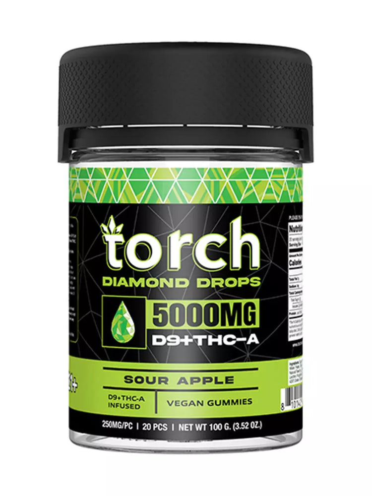 Torch - Diamond Drop Blend (D9 + THC-A) - Gummies & Edibles (5000mg) - MK Distro