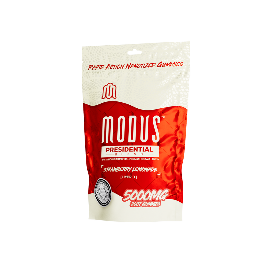 Modus - Presidential Blend (THCA Liquid Diamonds + Pegasus D8 + THCV) - Delta Gummies (5000mg x 5) - MK Distro