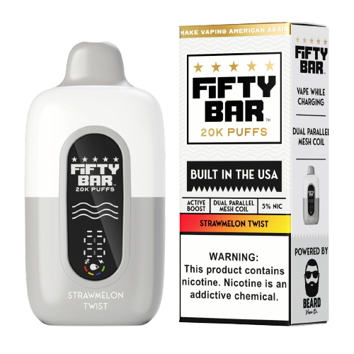 Fifty Bar - Built In The USA - Disposable Vape (5% - 20,000 Puffs) - Box of 5