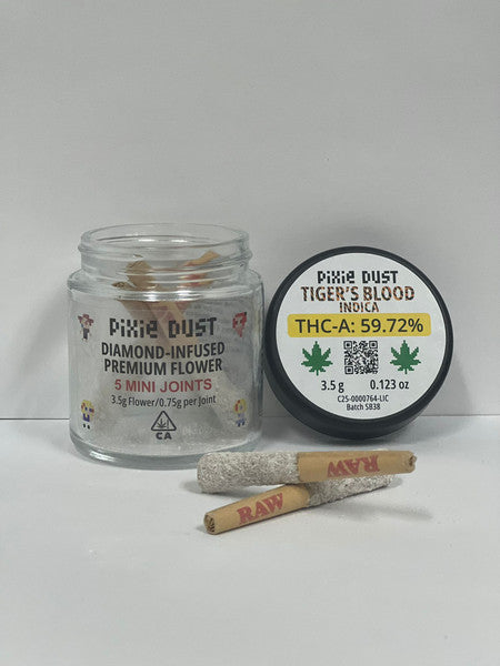 Pixie Dust - Diamond Infused Mini Joints (THCA) 3.5g - Delta Pre-Rolls (0.75g x 5) - MK Distro