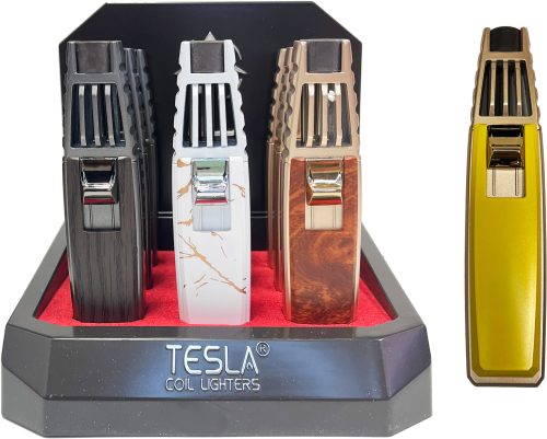 Tesla Coil - Standing Pencil (61690-T) - Single Flame Refillable Lighters (Box of 9)