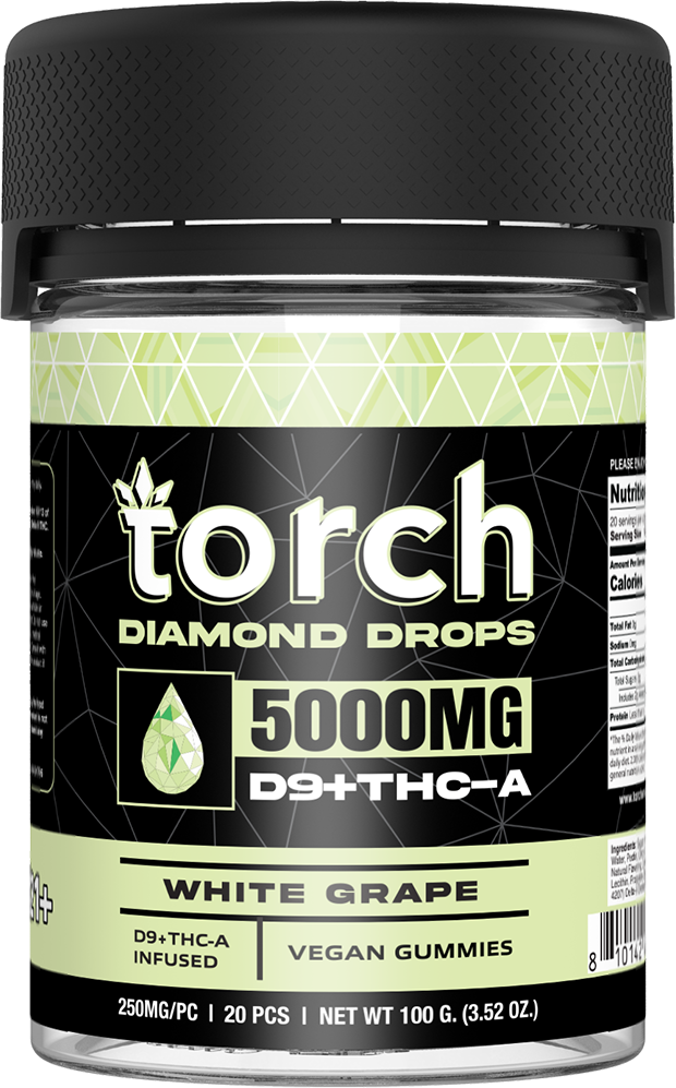 Torch - Diamond Drop Blend (D9 + THC-A) - Gummies & Edibles (5000mg) - MK Distro