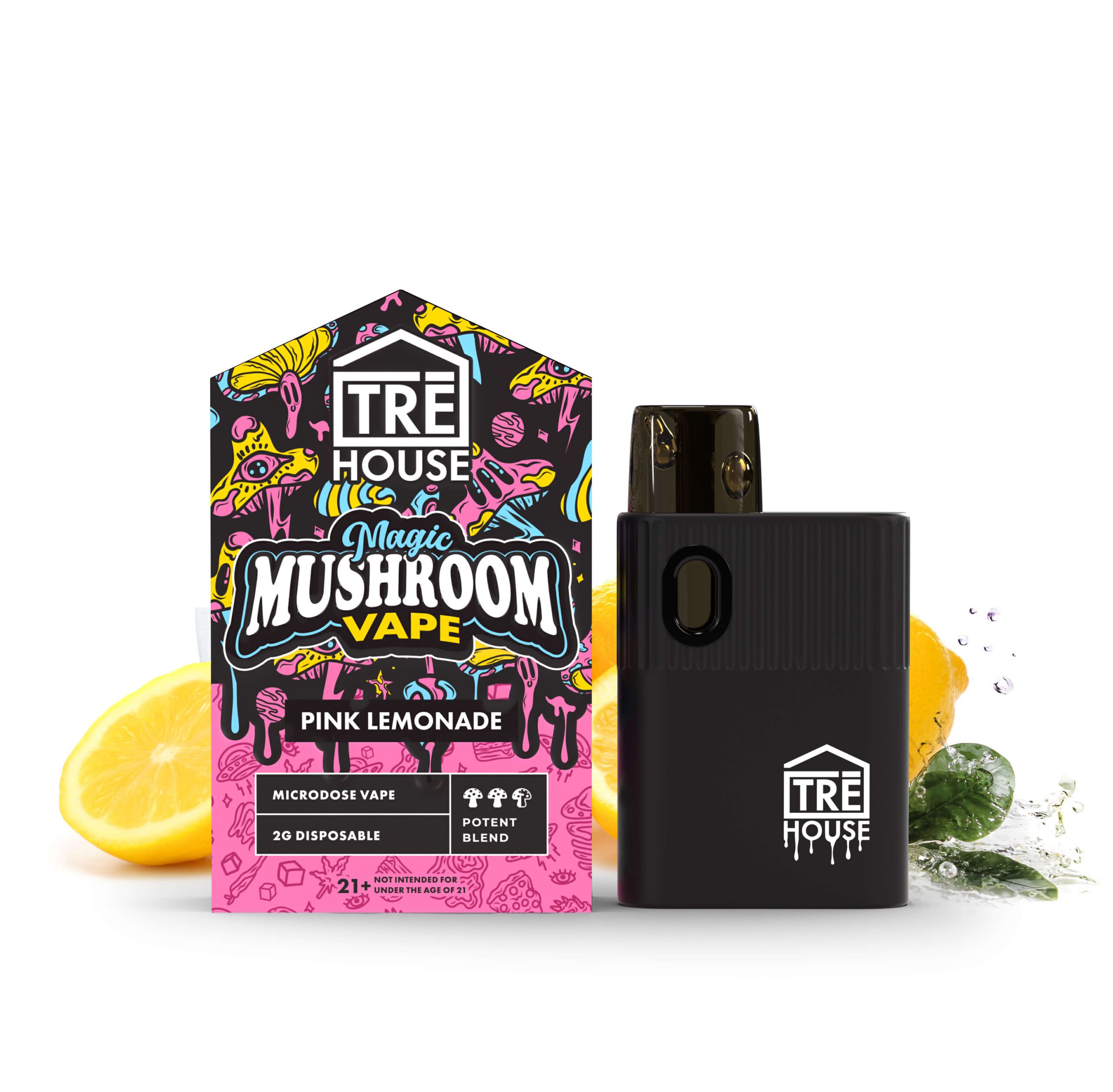 Tre House - Potent Blend (Magic Mushroom Microdose) - Hemp Disposables (2g x 6) - MK Distro