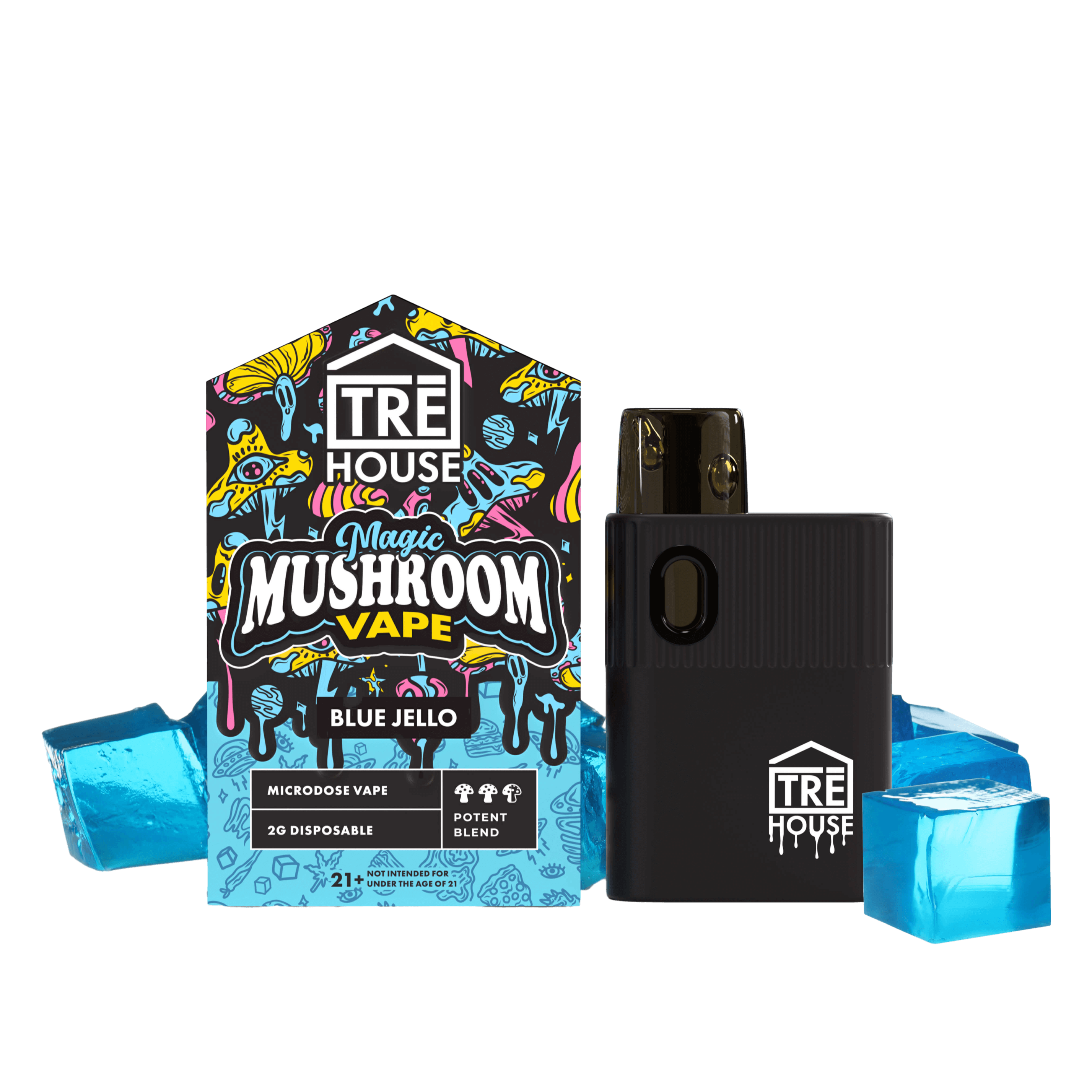 Tre House - Potent Blend (Magic Mushroom Microdose) - Hemp Disposables (2g x 6) - MK Distro