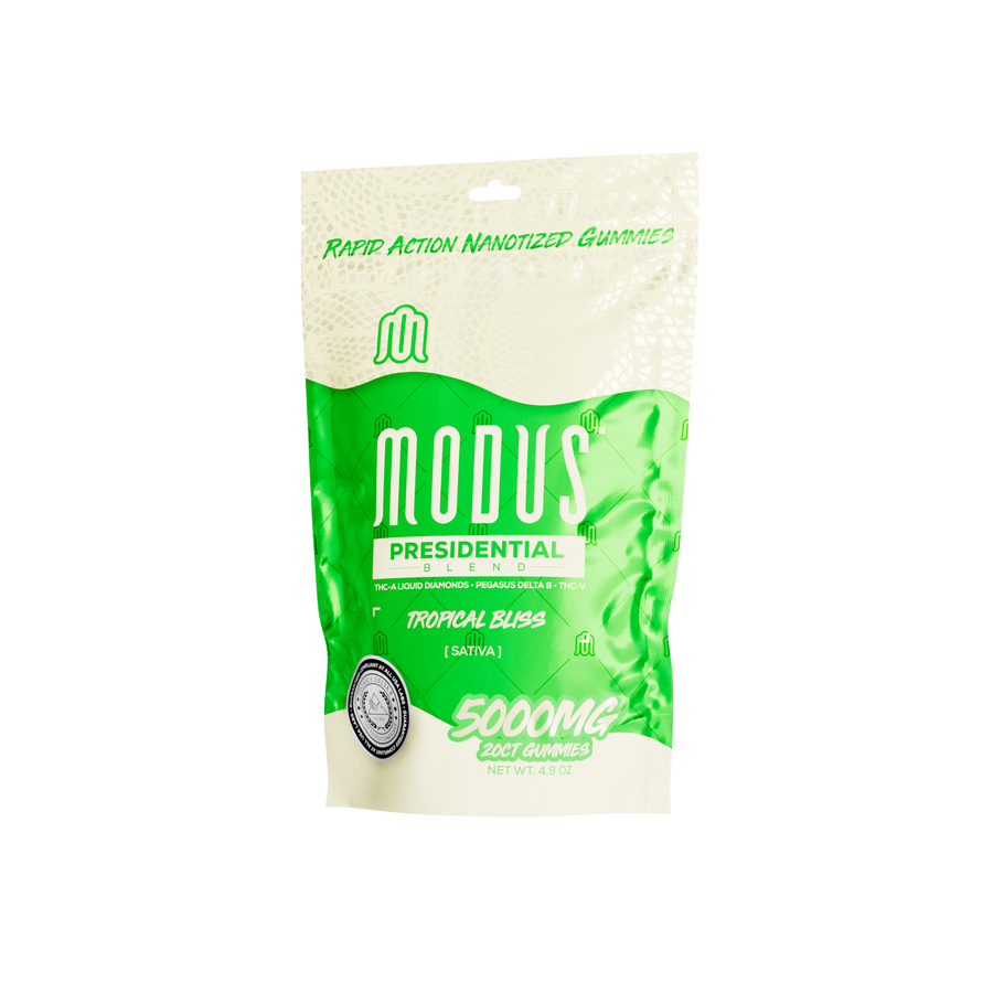 Modus - Presidential Blend (THCA Liquid Diamonds + Pegasus D8 + THCV) - Delta Gummies (5000mg x 5) - MK Distro