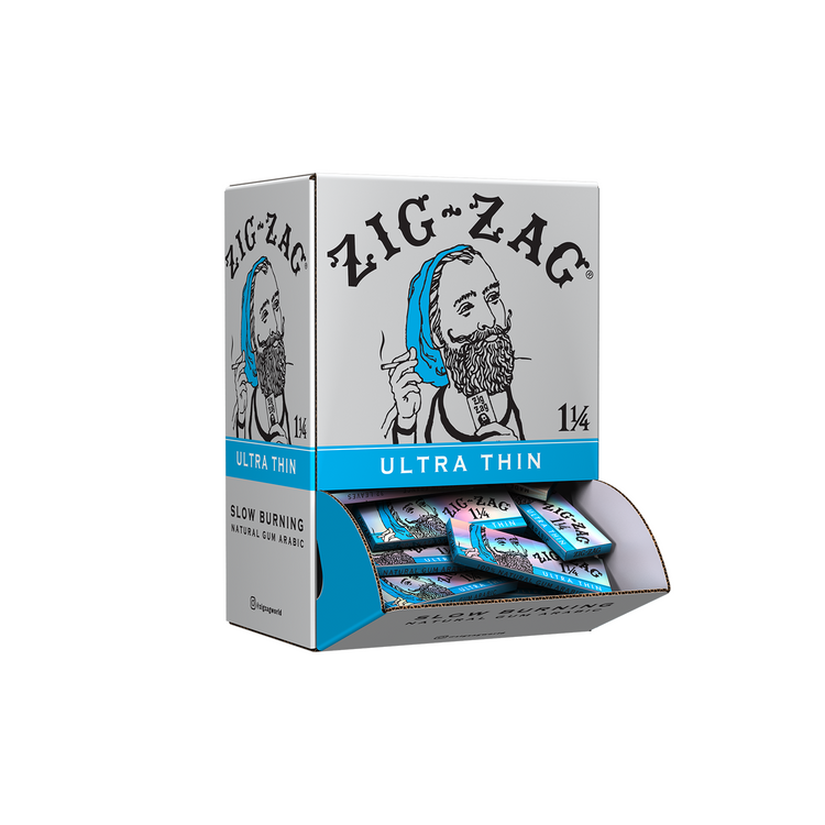 Zig Zag - 1 1/4 Size Ultra Thin Feeder Display - Rolling Papers (48 x 32 Papers) - MK Distro