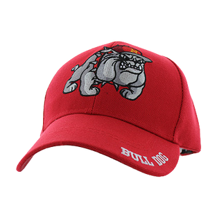 Adjustable Baseball Hat - Bull Dog (Red) - MK Distro