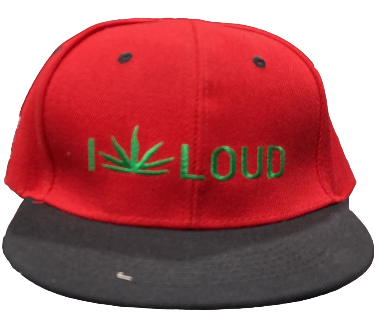 Adjustable Baseball Hat - I Marijuana Loud (Black/Red) - MK Distro