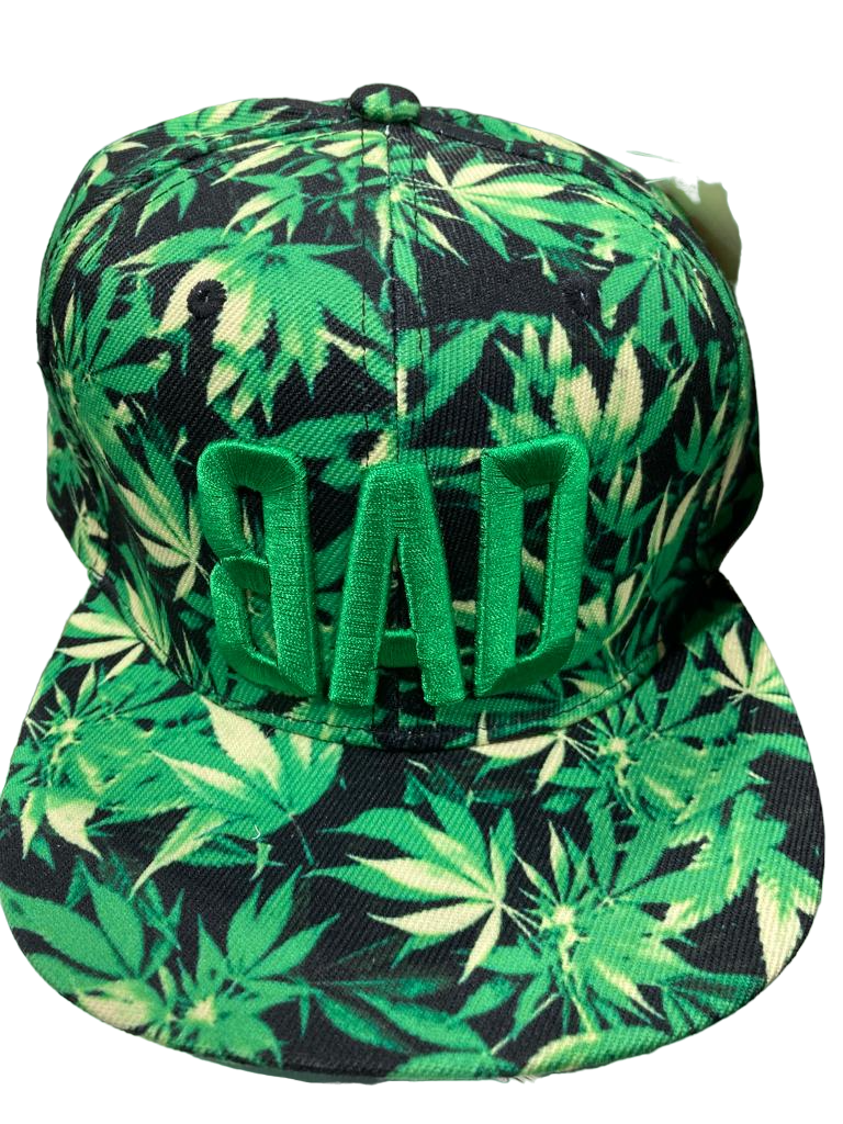 Adjustable Baseball Hat - BAD Marijuana (Green/Black) - MK Distro