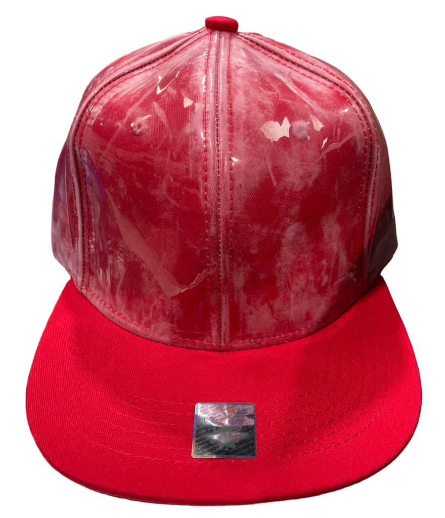 Adjustable Baseball Hat - Transparent Waterproof (Red) - MK Distro