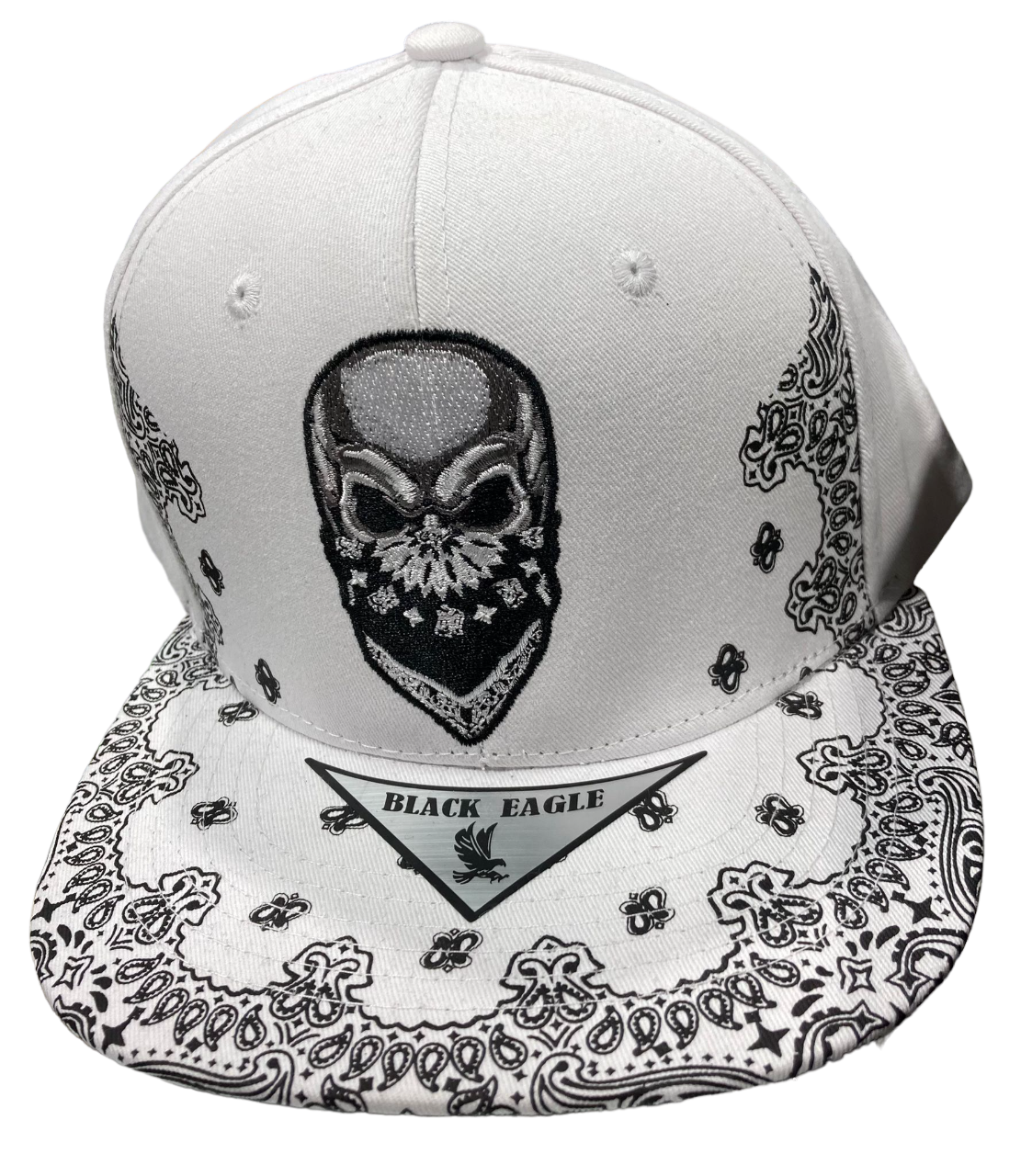 Adjustable Baseball Hat - Designer Skull (White) - MK Distro