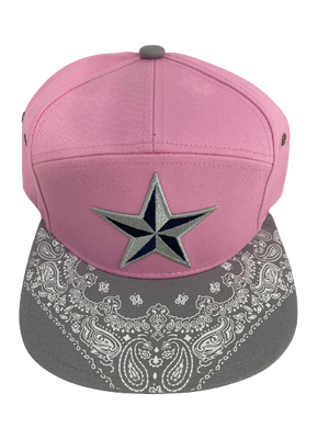 Adjustable Baseball Hat - Big Star Designer (Pink) - MK Distro