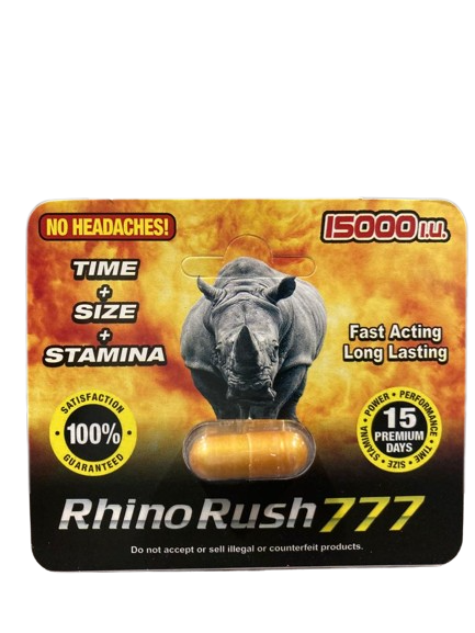 Rhino Rush 777 15000 - Performance Enhancement Pills (30 x 700mg) - MK Distro