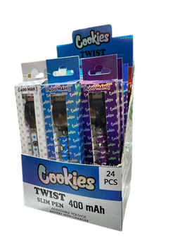 Cookies Twist - Slim Pen 400 mAh (Box of 24) - MK Distro