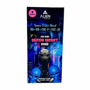 Alien Exotics - Space Craft Blend Live Resin (D8+D9+THC-P+THC-JD) - Delta Disposables (4g x 5) - MK Distro