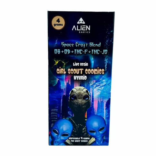 Alien Exotics - Space Craft Blend Live Resin (D8+D9+THC-P+THC-JD) - Delta Disposables (4g x 5) - MK Distro