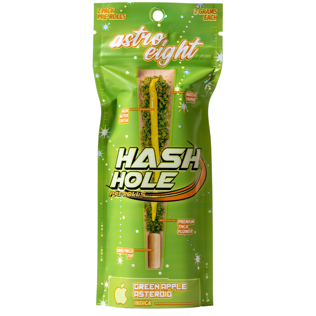 Astro Eight - Hash Hole PreRolls - Hemp Pre-Rolls (2g x 2 Pre-Rolls)