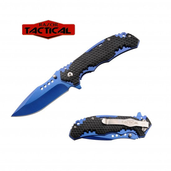 Honey Comb / Blue Blade Assisted Knife w/ABS Handle (120/12/12*9*16/38) -RT-7090 - MK Distro