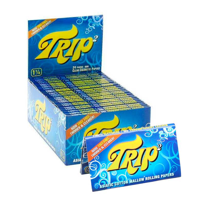 Trip 2 - Mini 1 1/4 Size Clear - Rolling Papers (24 x 50 Papers) - MK Distro