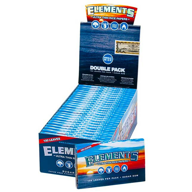 Elements - Single Wide Ultra Thin Rice - Rolling Papers (25 x 100 Papers) - MK Distro