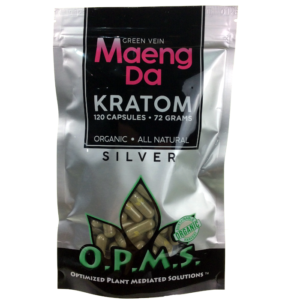 OPMS Silver - Kratom Capsules Bag (120ct / 72g) - MK Distro